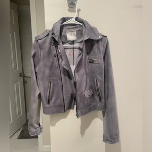 JKT NYC Brand New with Tags Silver Leather Jacket